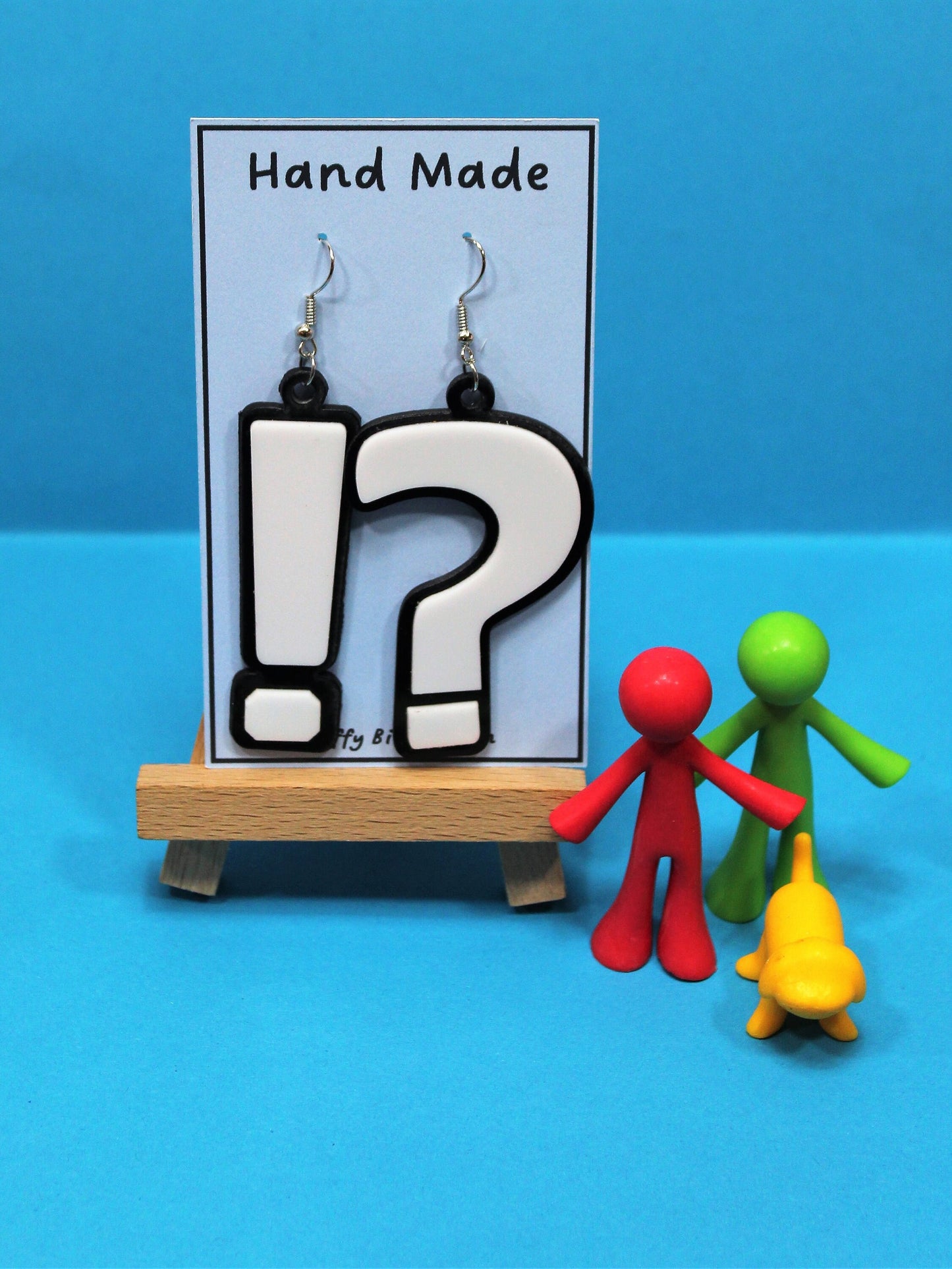 Punctuation Earrings, Exclamation Mark Earrings, Question Mark Earrings, Punctuation Dangle Earrings Earrings, Teachers End of Term Gift