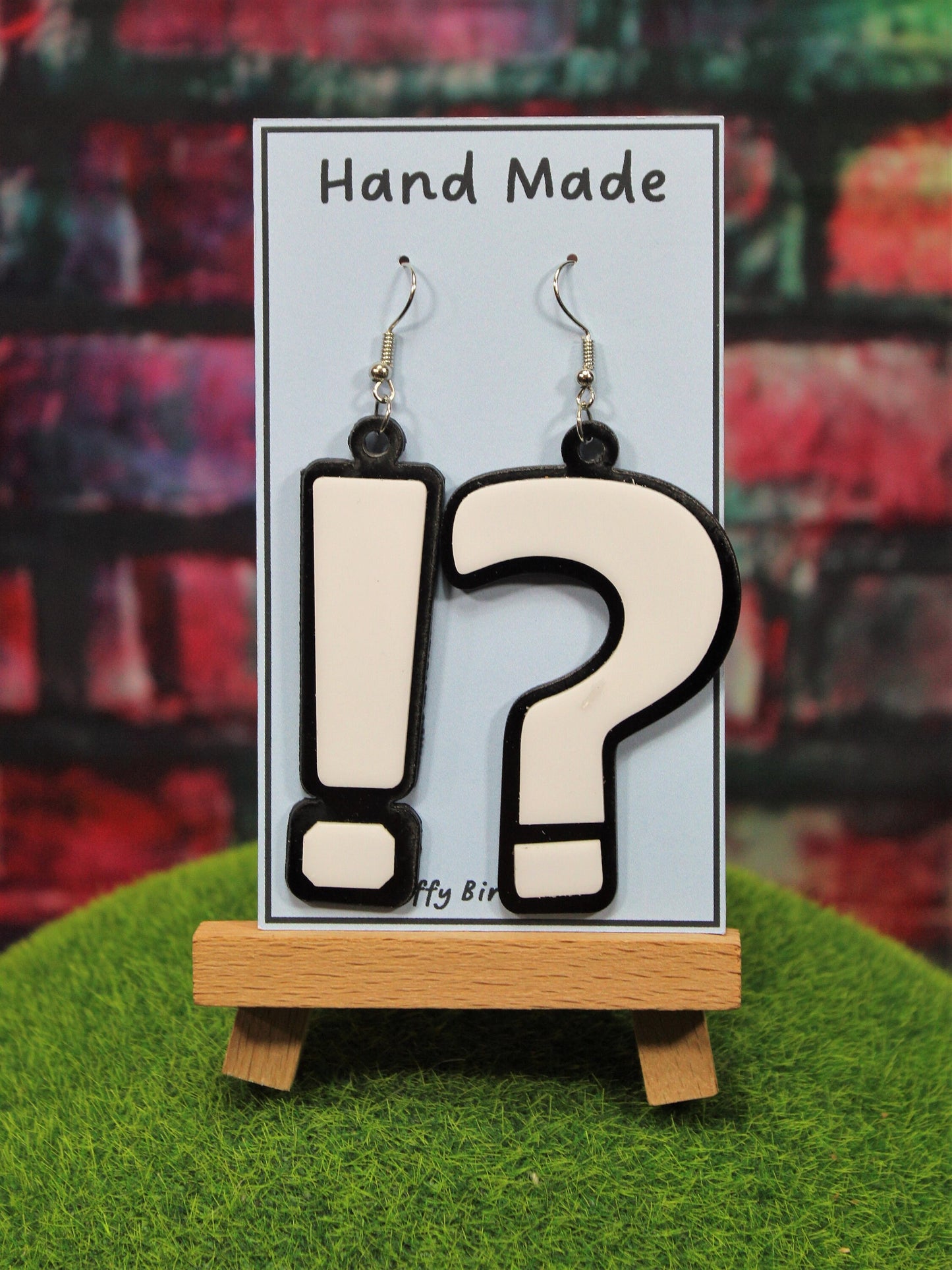 Punctuation Earrings, Exclamation Mark Earrings, Question Mark Earrings, Punctuation Dangle Earrings Earrings, Teachers End of Term Gift