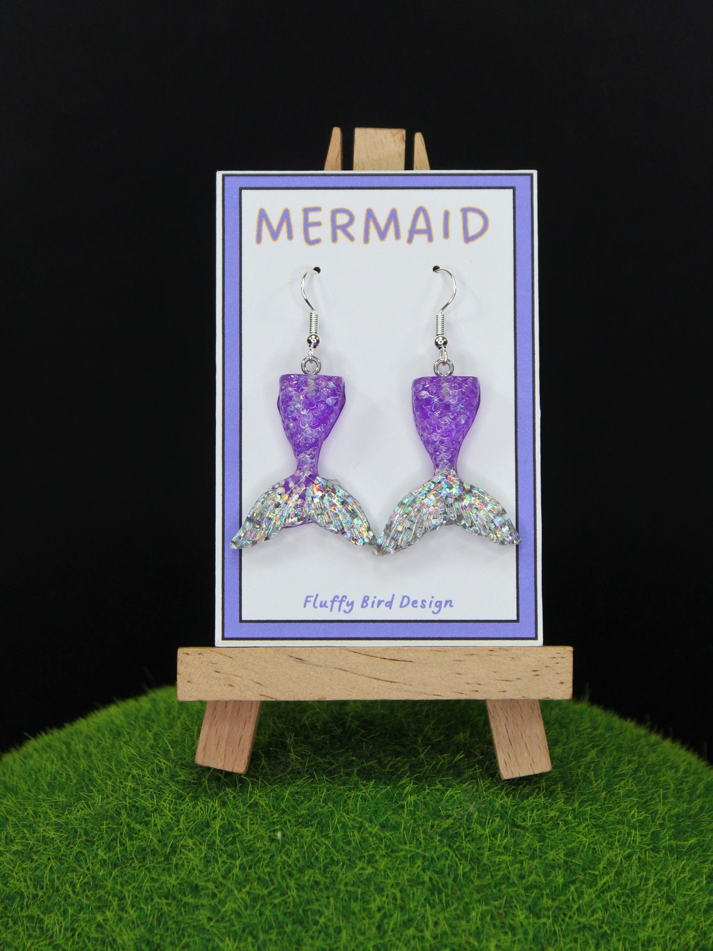 Mermaid Tail Earrings, Mermaid Earrings, Glitter Earrings, Mermaid Jewellery, Kawaii Earrings, Beach Earrings, Fish Earrings, Summer