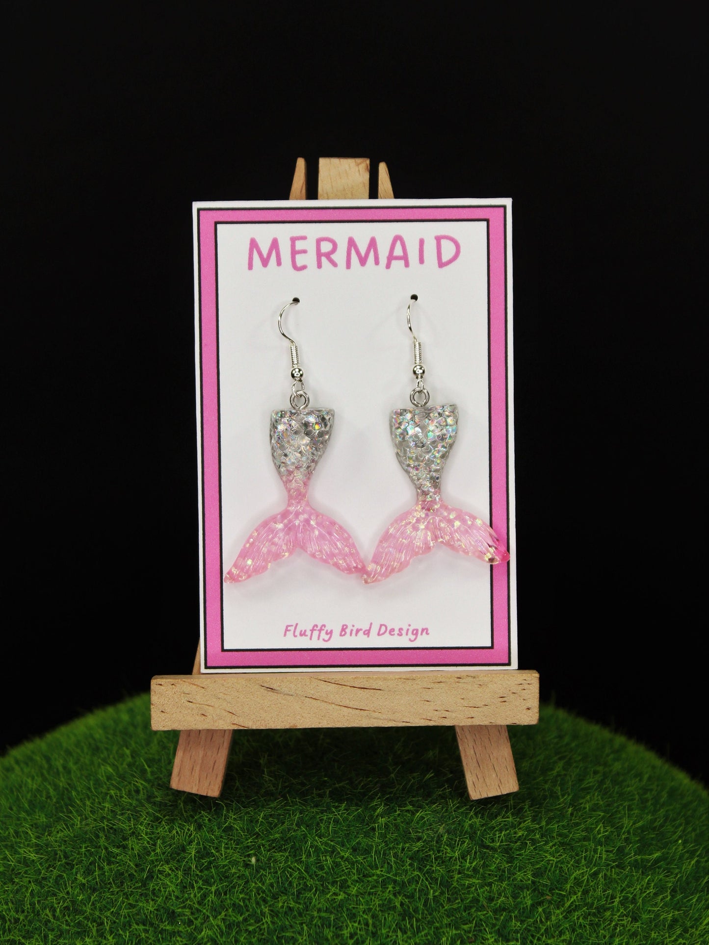 Mermaid Tail Earrings, Mermaid Earrings, Glitter Earrings, Mermaid Jewellery, Kawaii Earrings, Beach Earrings, Fish Earrings, Summer