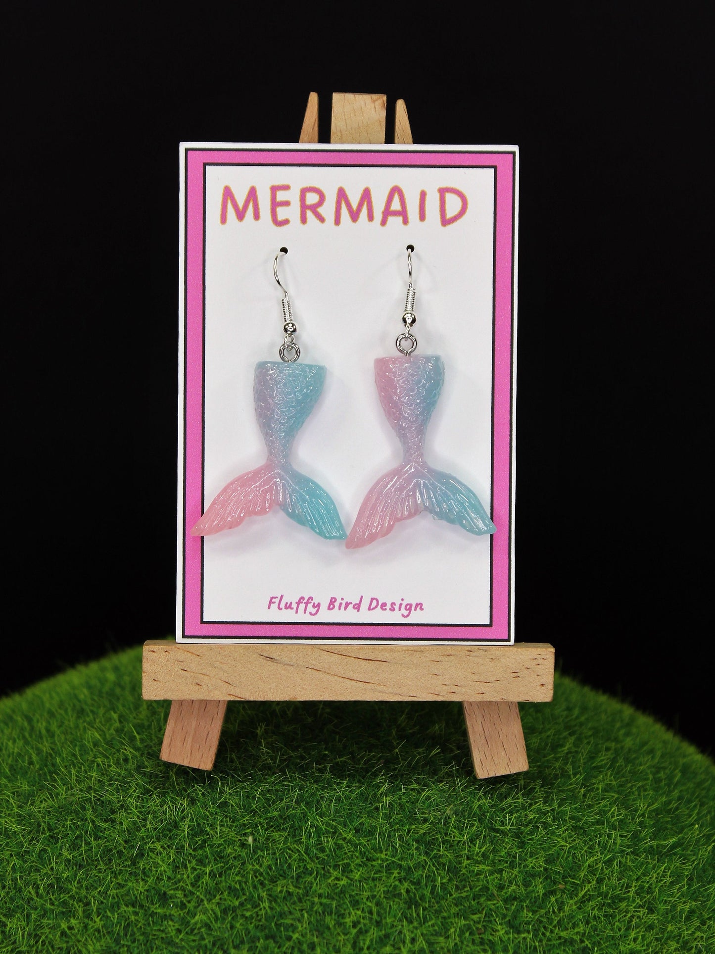 Mermaid Tail Earrings, Mermaid Earrings, Glitter Earrings, Mermaid Jewellery, Kawaii Earrings, Beach Earrings, Fish Earrings, Summer