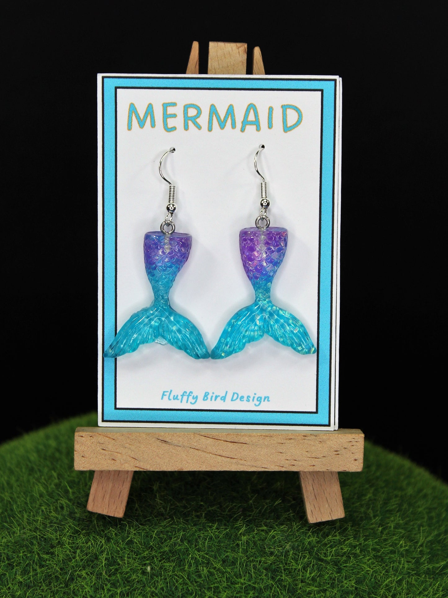 Mermaid Tail Earrings, Mermaid Earrings, Glitter Earrings, Mermaid Jewellery, Kawaii Earrings, Beach Earrings, Fish Earrings, Summer