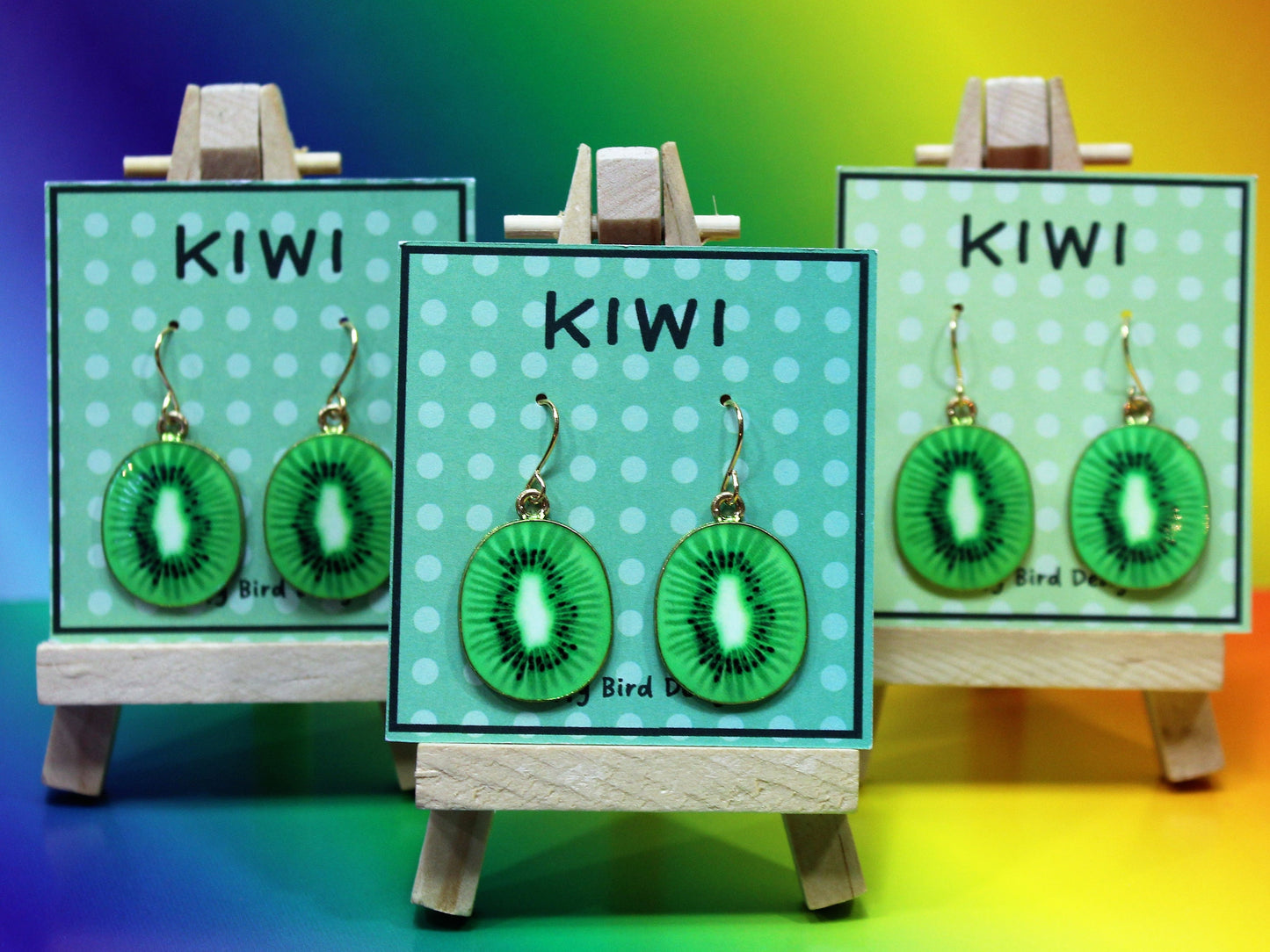 Kiwi Fruit Earrings, Tomato Earrings, Sliced Tomato Earrings, Sliced Kiwi Earrings, Citrus Fruit Earrings, Healthy Food, Kawaii