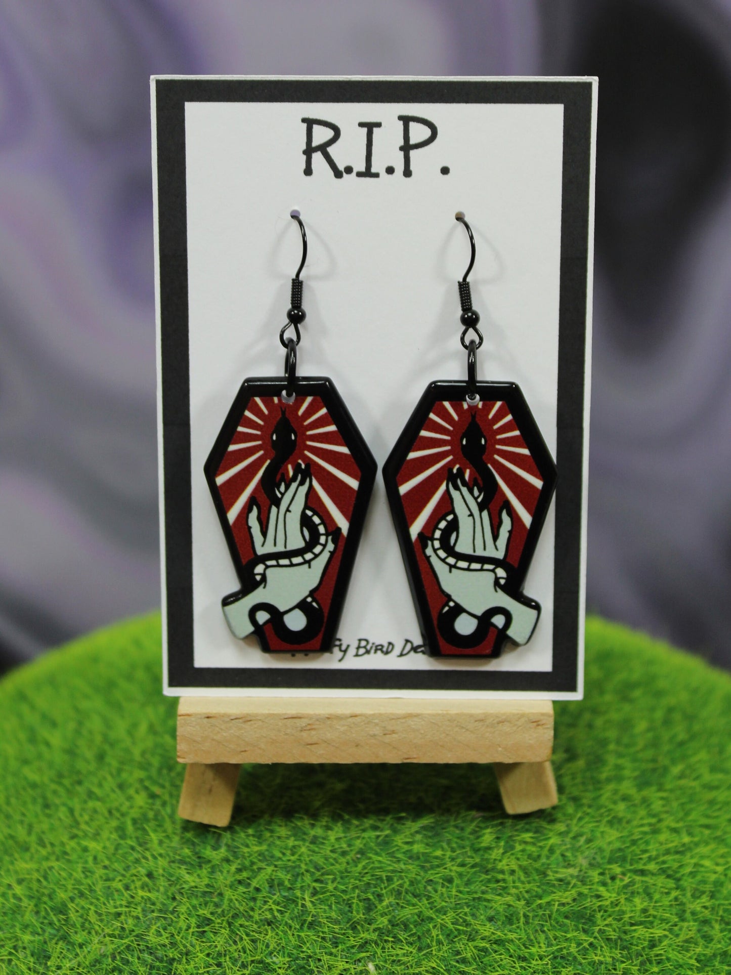 Coffin Dangle Earrings, Vampire Earrings, Large Coffin Earrings, Cosplay Earrings, Alternative Jewellery, Goth Earrings,