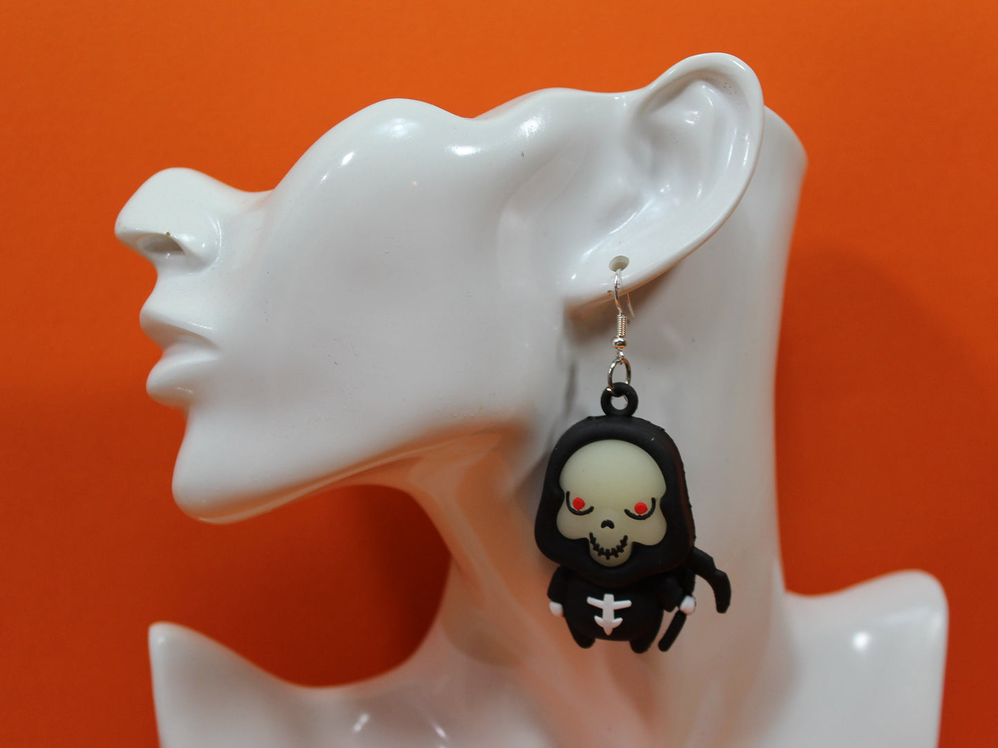 Grim Reaper Earrings, Glow in the Dark Grim Reaper Earrings, Reaper Jewellery, Gothic Earrings, Death Earrings, Punk Earrings