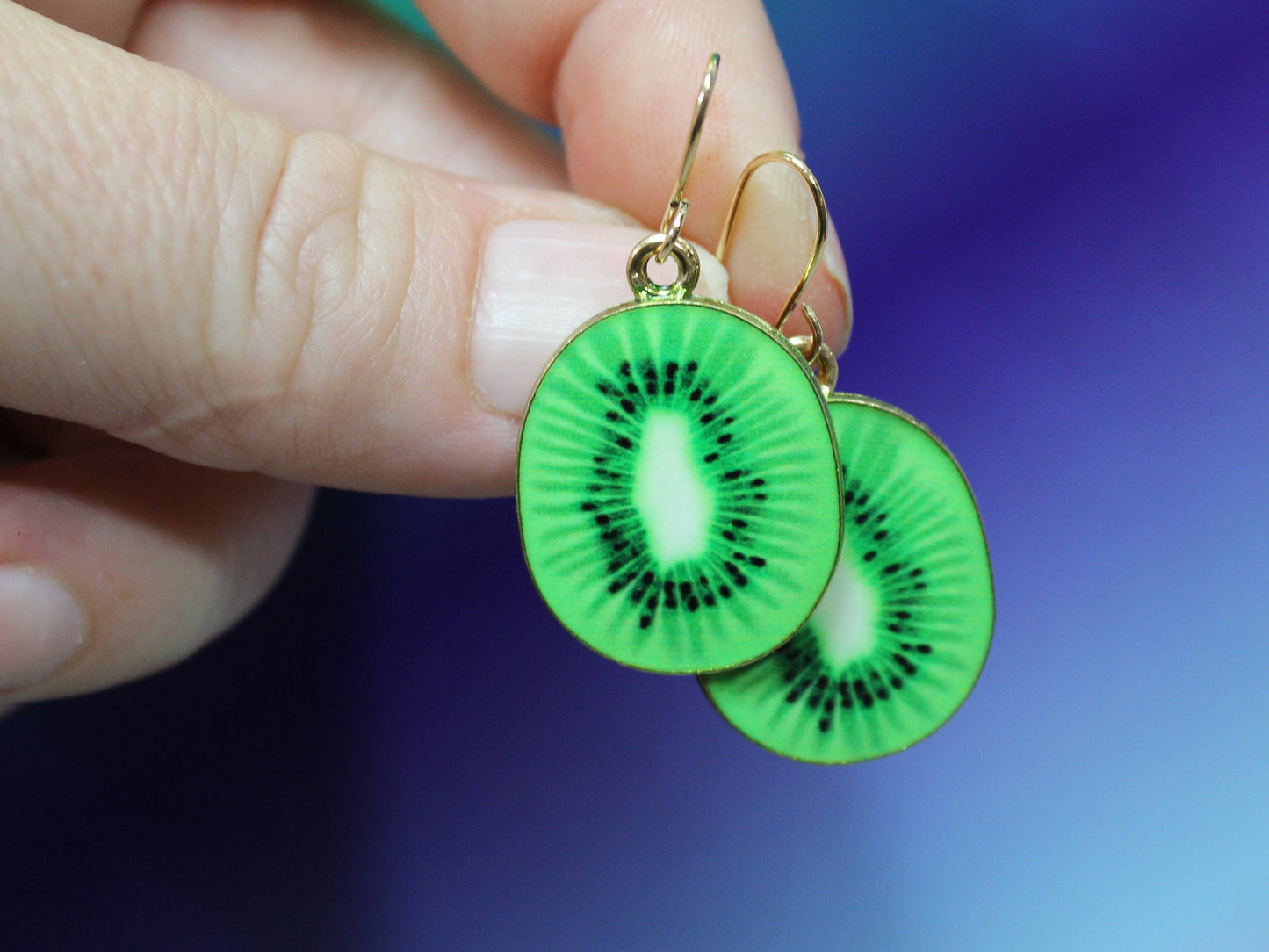 Kiwi Fruit Earrings, Tomato Earrings, Sliced Tomato Earrings, Sliced Kiwi Earrings, Citrus Fruit Earrings, Healthy Food, Kawaii