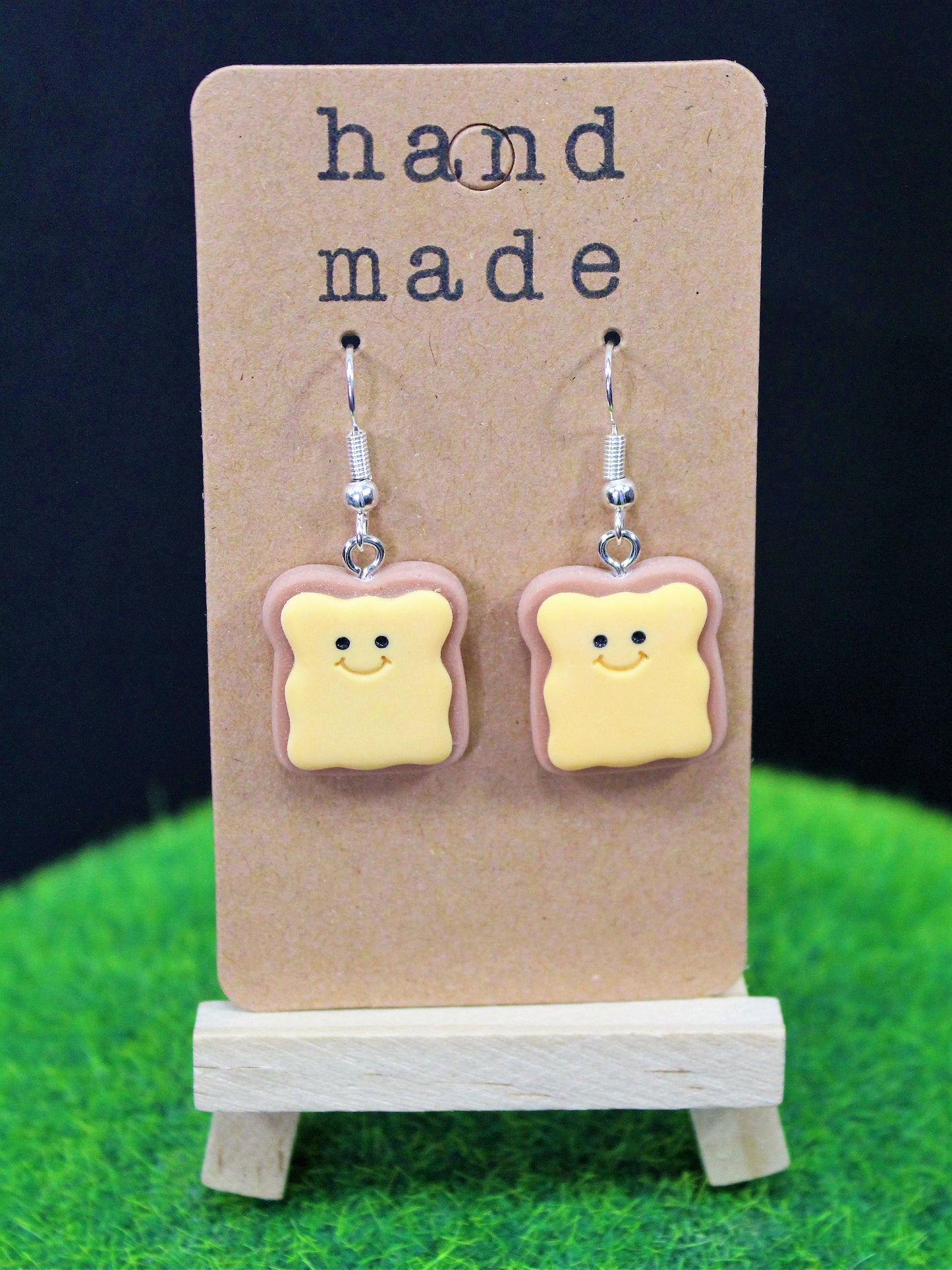 Toast Earrings, Kawaii Toast Earrings, Fried Egg Earrings, Sunny Side Up Eggs, Food Lovers Gift, Fun Foodie Gift, Breakfast Earrings