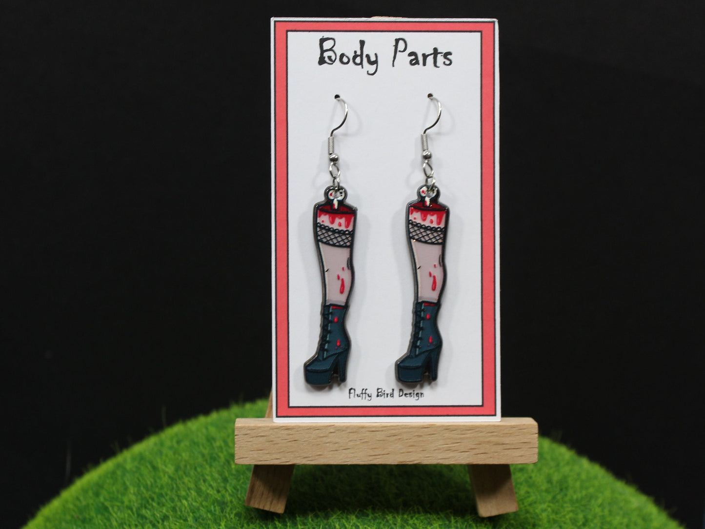 Leg Earrings, Dismembered Leg Earrings, Lady Leg Earrings, Womans Leg Earrings, Alternative Fashion, Horror Earrings