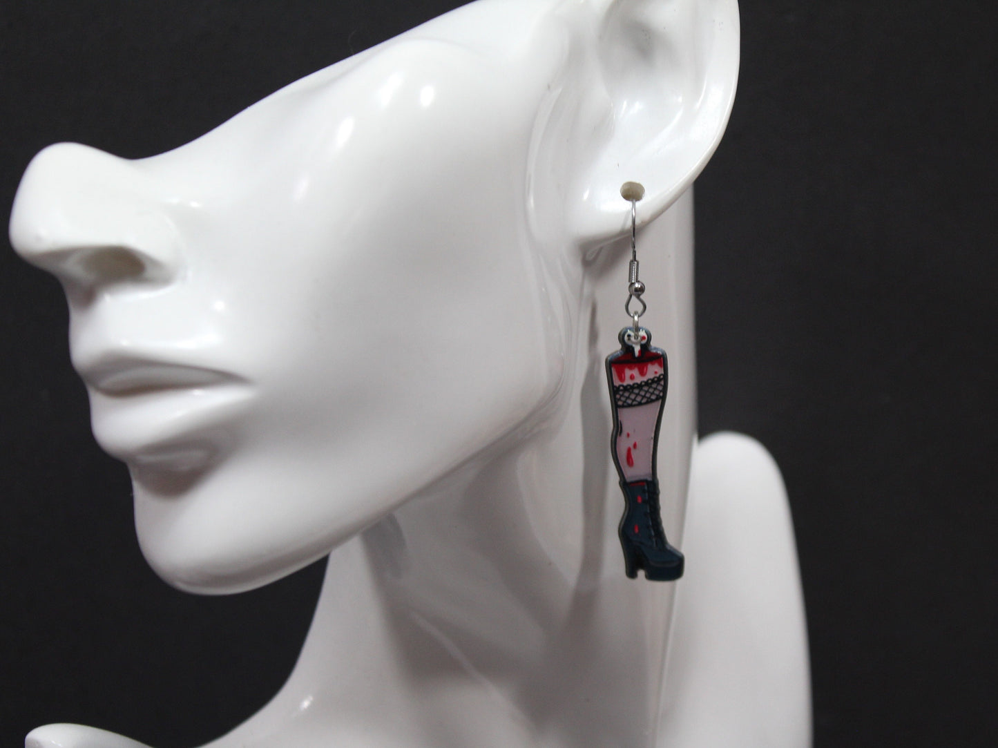 Leg Earrings, Dismembered Leg Earrings, Lady Leg Earrings, Womans Leg Earrings, Alternative Fashion, Horror Earrings