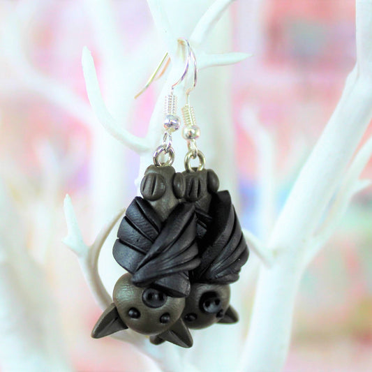 Bat Earrings - The Perfect Bat Accessory, Goth Earrings, Quirky Vampire Bat Earrings, Pet Lovers Gift, Count Dracula, Upside Down Bats