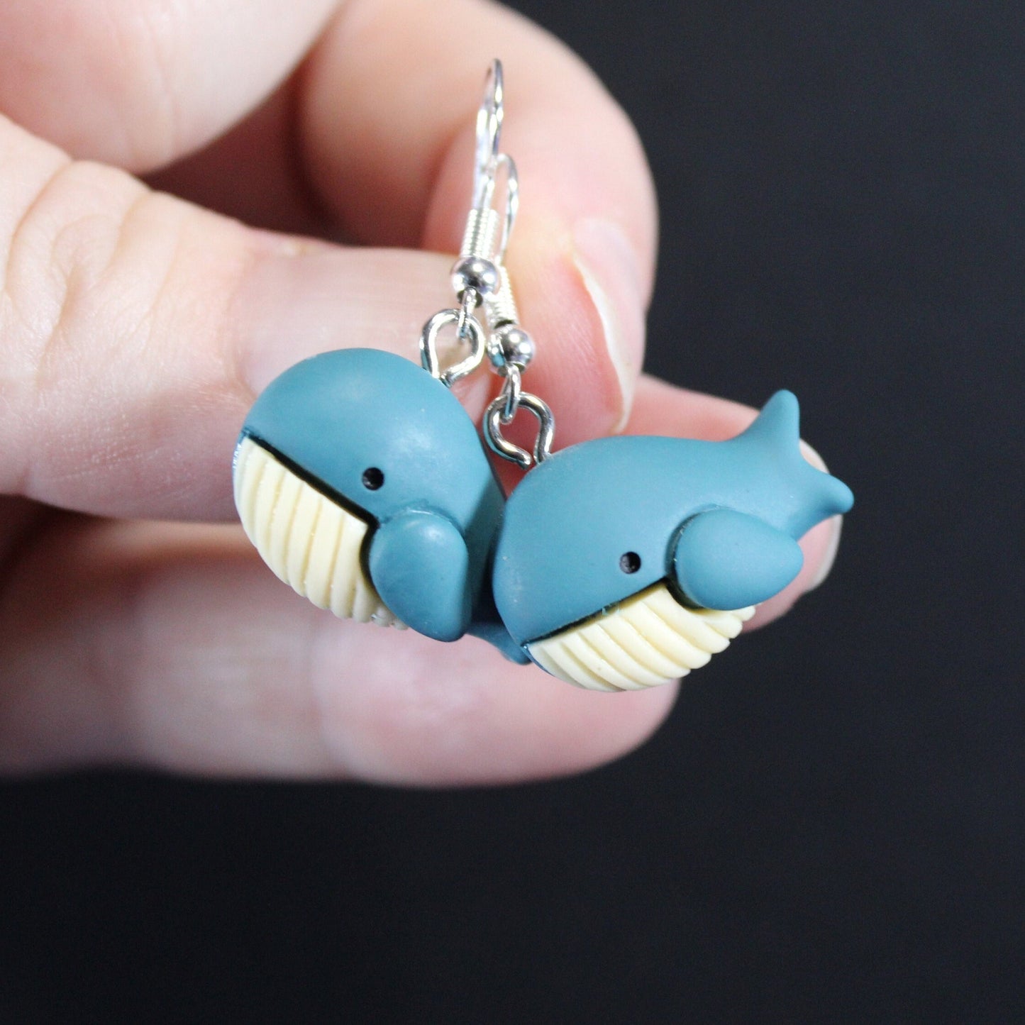 Blue Whale Dangle Earrings, Ocean Lovers Gift, Ocean Jewellery, Whale Stud Earrings, Ocean Earrings, Valentines Day Gift, Marine Earrings