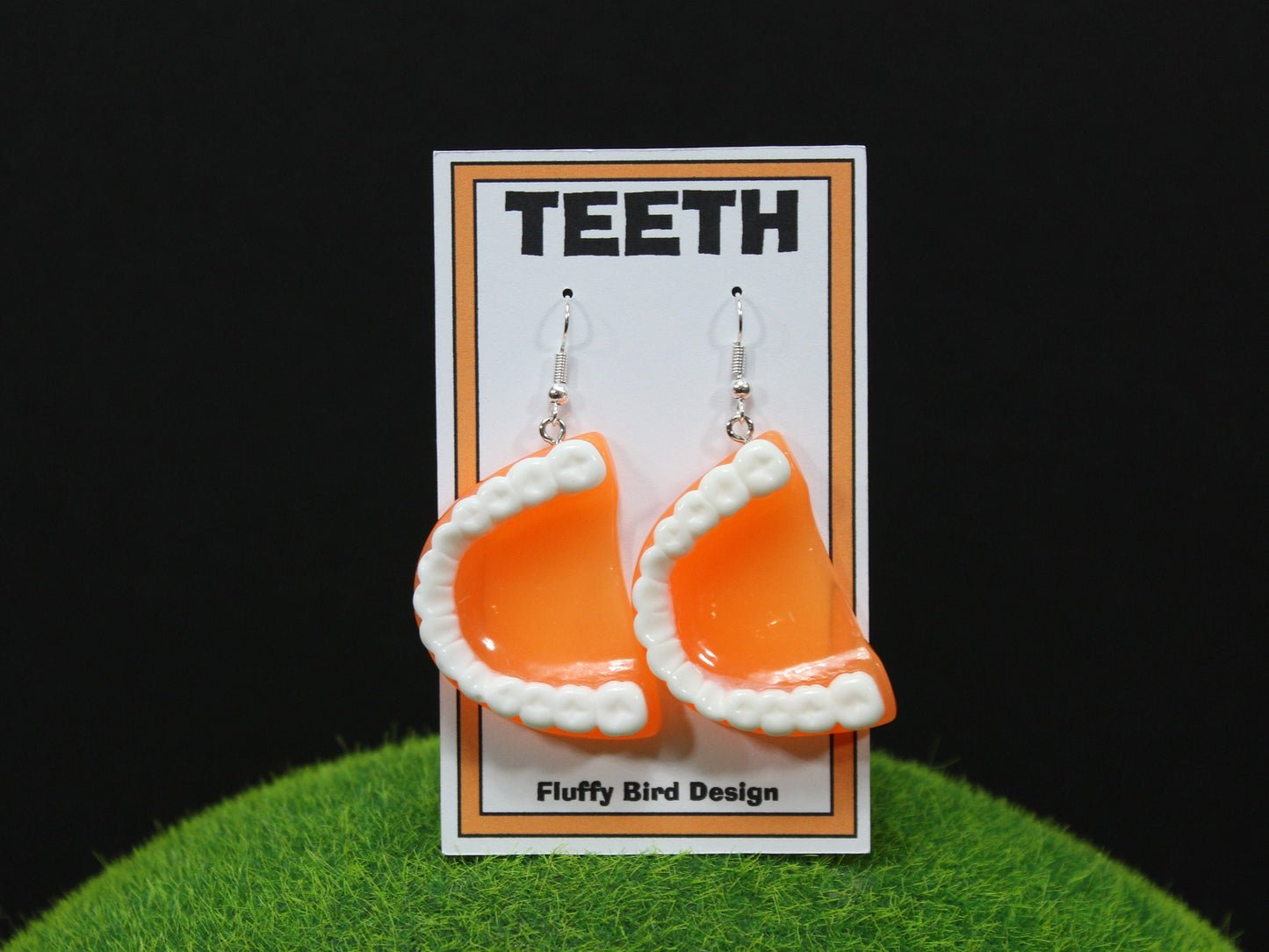 Teeth Dangle Earrings, False Teeth Earrings, Gift For Dentists, Dental Hygienist Gift, Denture Earrings,