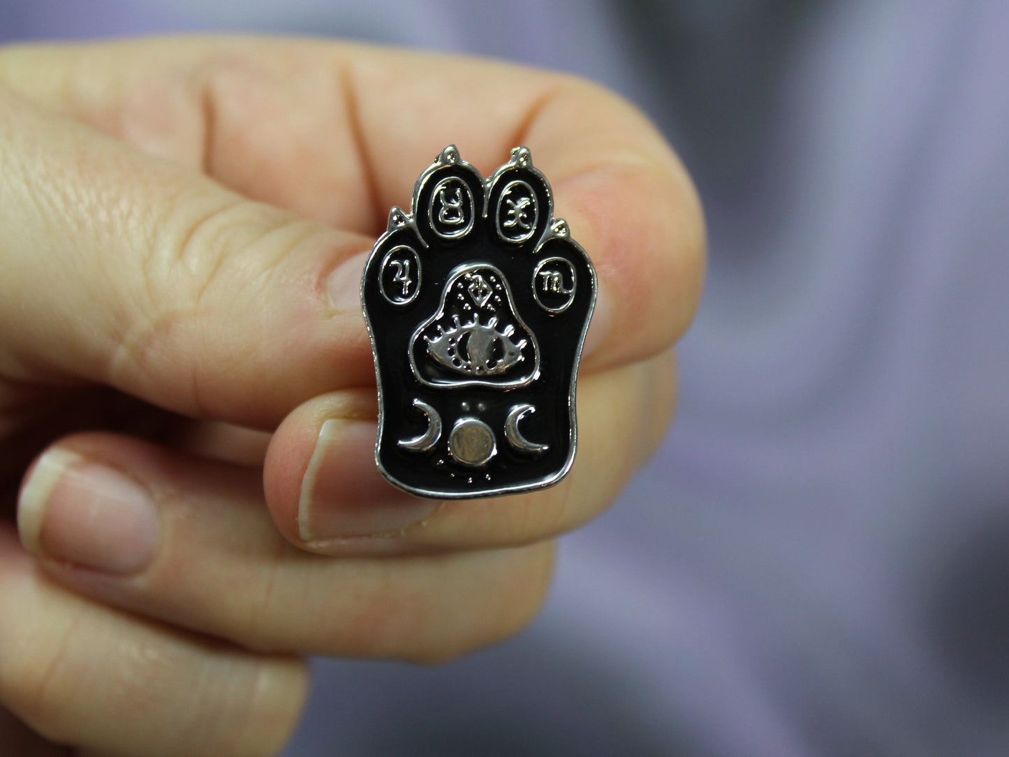 Black Cat Enamel Pin, Cat Paw, Constellation Cat Pin, Animal Pin Badge, Witch Pin, Animal Pin, Good Luck Gift, Mystic Pin