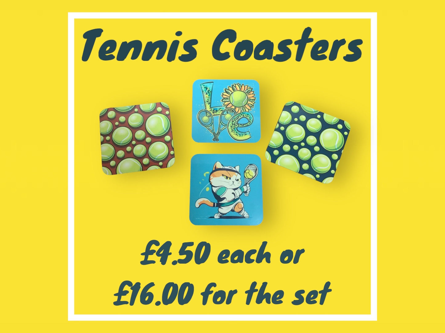 Tennis Drinks Coasters