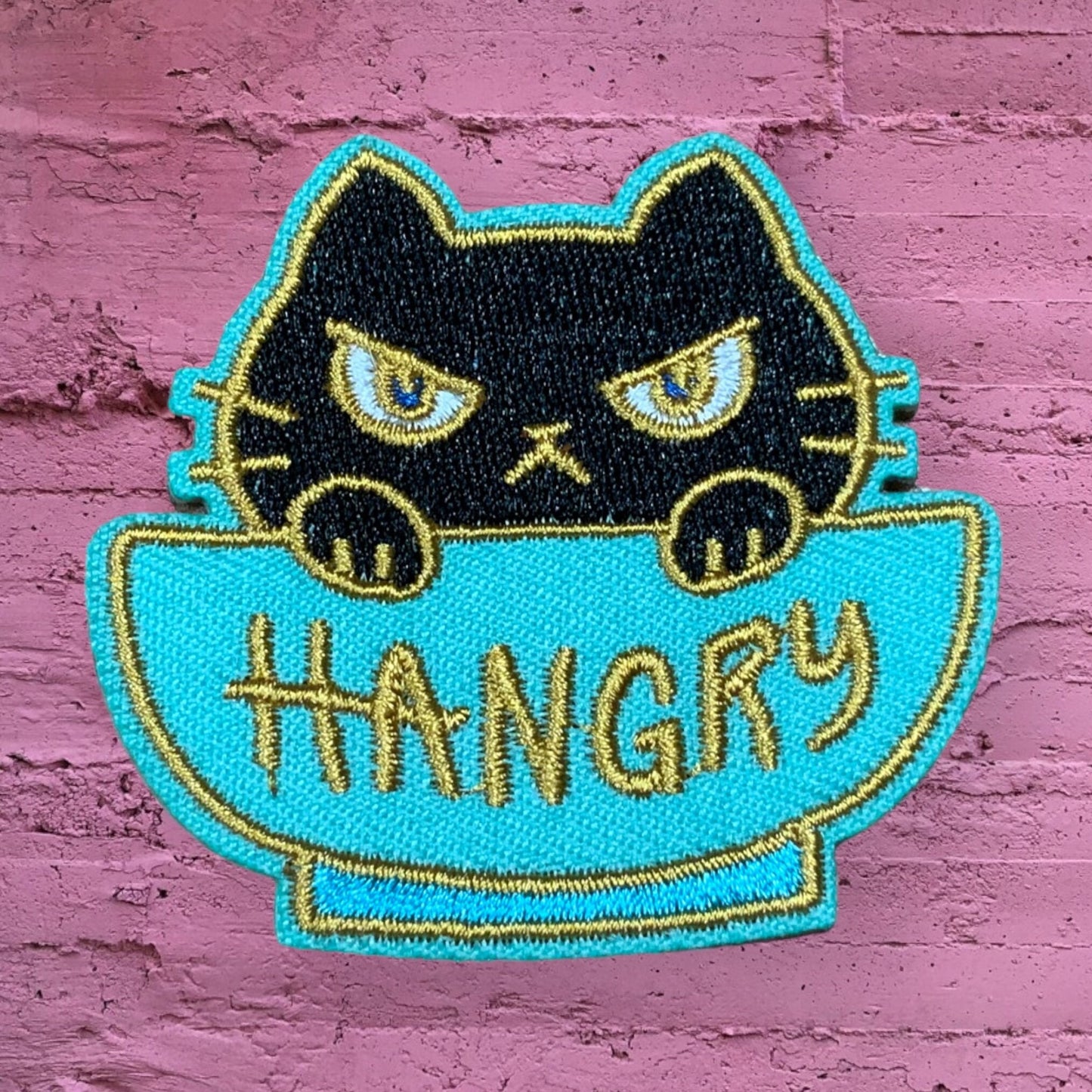 Hangry Cat Patch, Cat Patch, Embroidery Patch, Sew on Patch, Kawaii Iron on Patch, Cat Patches, Cat Lovers, Crazy Cat Lady, Clothing Patch