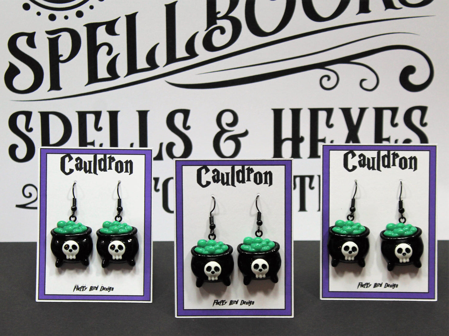 Cauldron Dangle Earrings, Witchy Jewellery, Wiccan Witch Earrings, Halloween Accessories, Magical Earrings, Occult Fashion