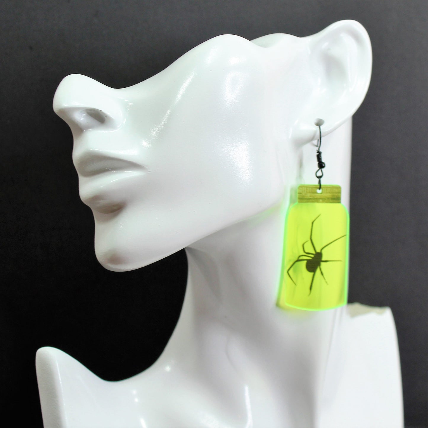 Spider Earrings, Spider Jar Earrings, Spooky Earrings, Cosplay Earrings, Party Earrings, Emo Earrings, Punk Earrings, Halloween Earrings