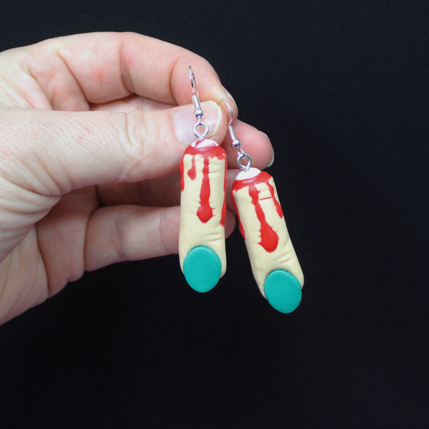 Finger Earrings, Severed Fingers, Halloween Jewellery, Nail Polish, Cosplay Earrings, Fancy Dress Costumes, Horror Accessories