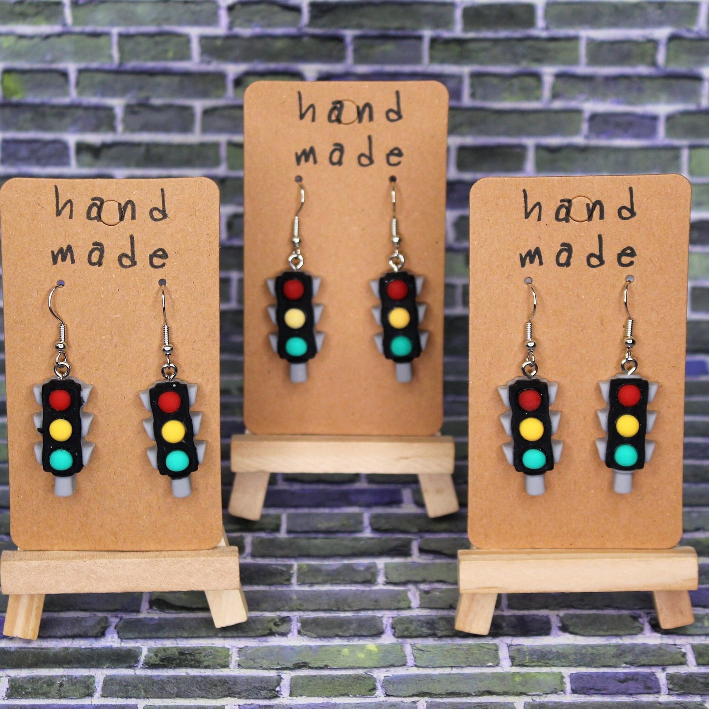 Traffic Light Dangle Earrings, New Drivers Gift, Learner Drivers Gift, Novelty Earring Gift, Highway Code, Road Safety Gift, Bad Driver Gift