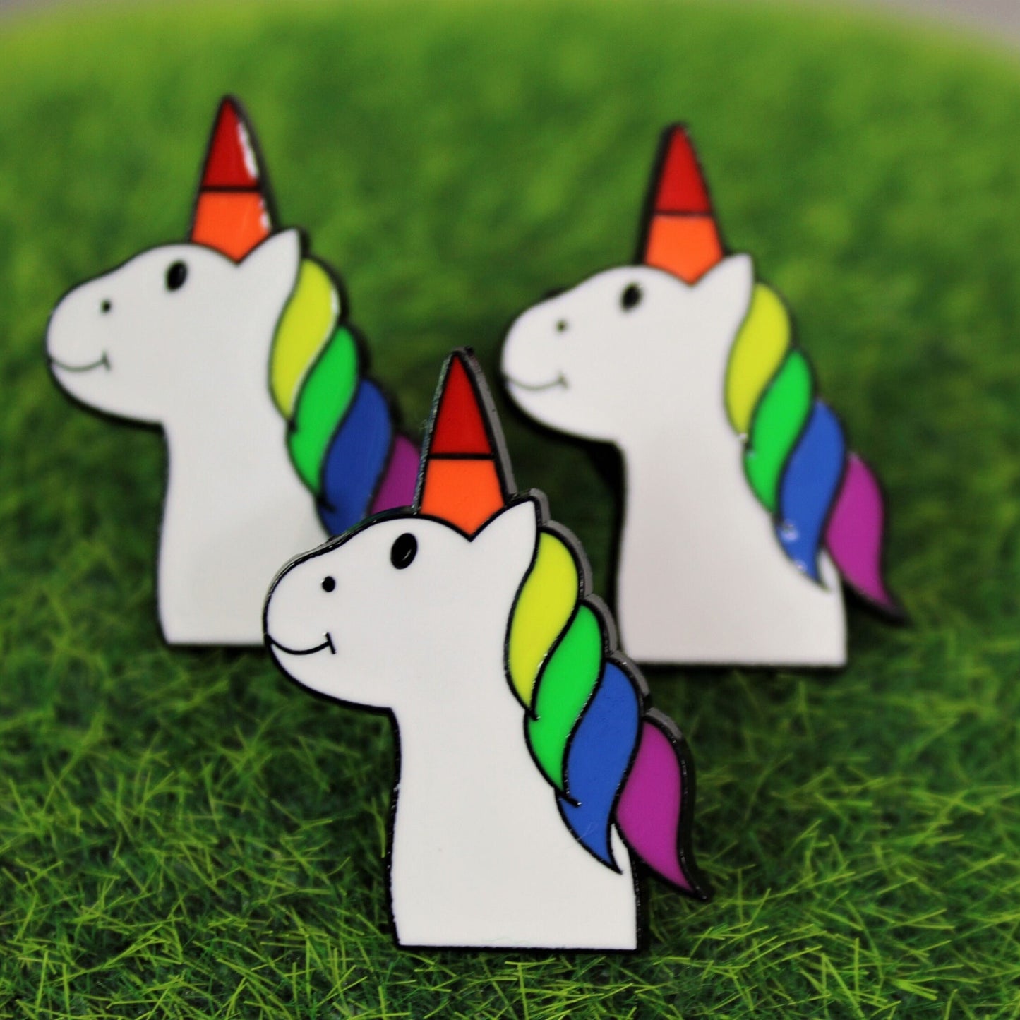 Rainbow Unicorn Badge, Rainbow Brooch, Positivity Badge, Send a hug, Rainbow Lapel Pin, Rainbow Unicorn Tie Pin, Enamel Pin Badge, Unicorns