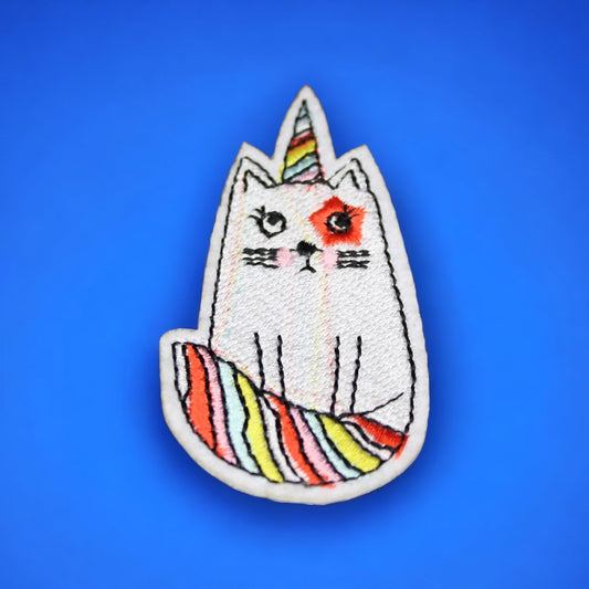 Cat Patch, Unicorn Cat, Embroidered Patch, Caticorn Patch, Rainbow Patch, Cat Lovers Gift, Gift from the Cat, Fathers Day Gift, Unicorns