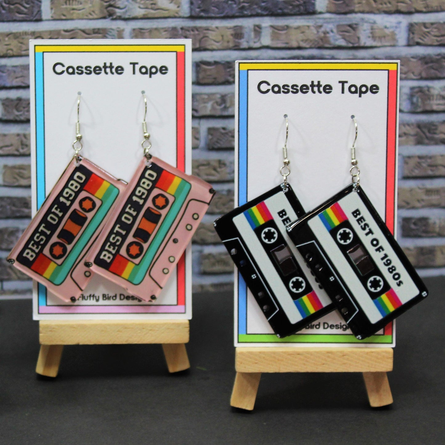 Cassette Tape Earrings, Music Earrings,  80's Earrings, Dangle Earrings, Best of 1980, Retro Earrings,  Birthday Gift, cassette player