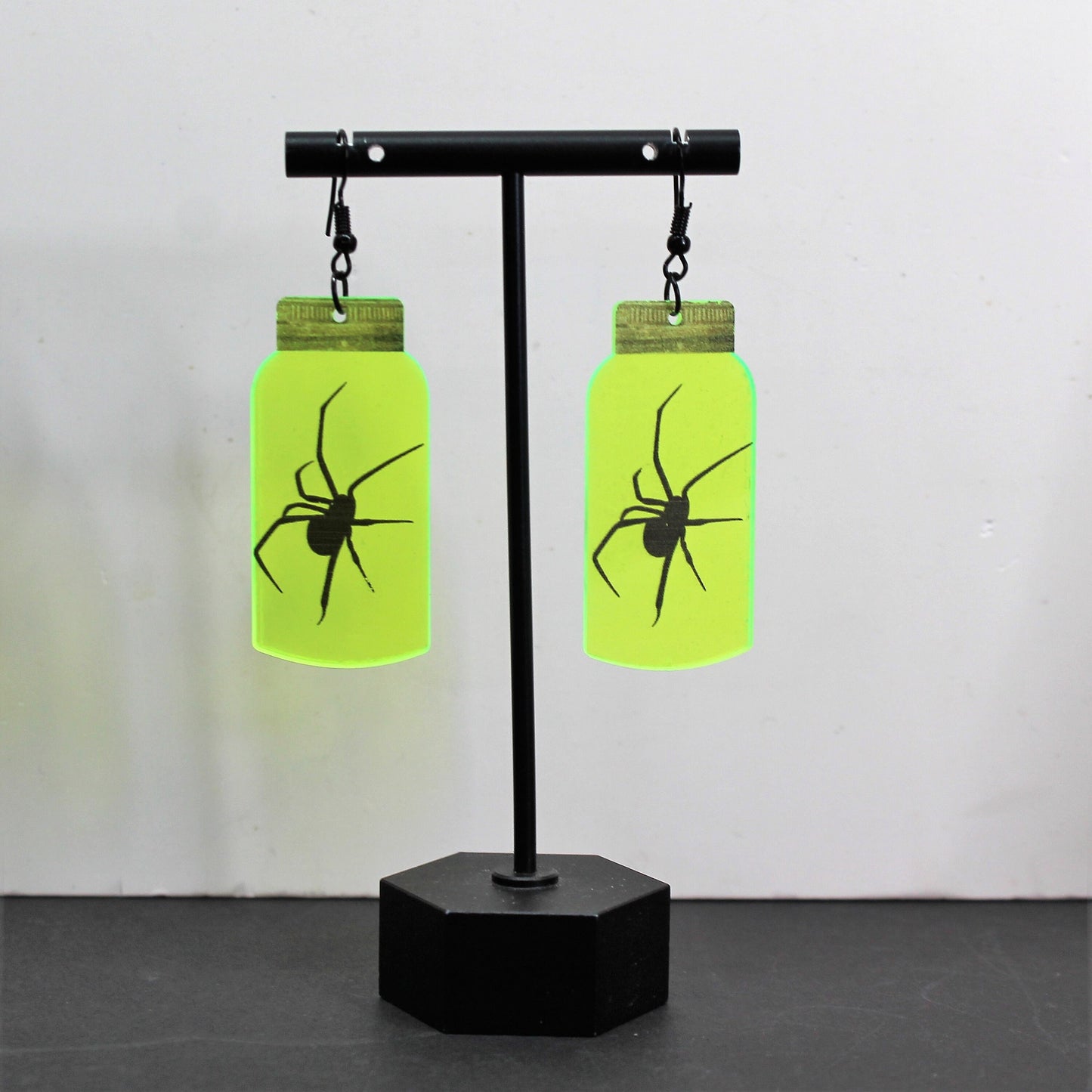 Spider Earrings, Spider Jar Earrings, Spooky Earrings, Cosplay Earrings, Party Earrings, Emo Earrings, Punk Earrings, Halloween Earrings