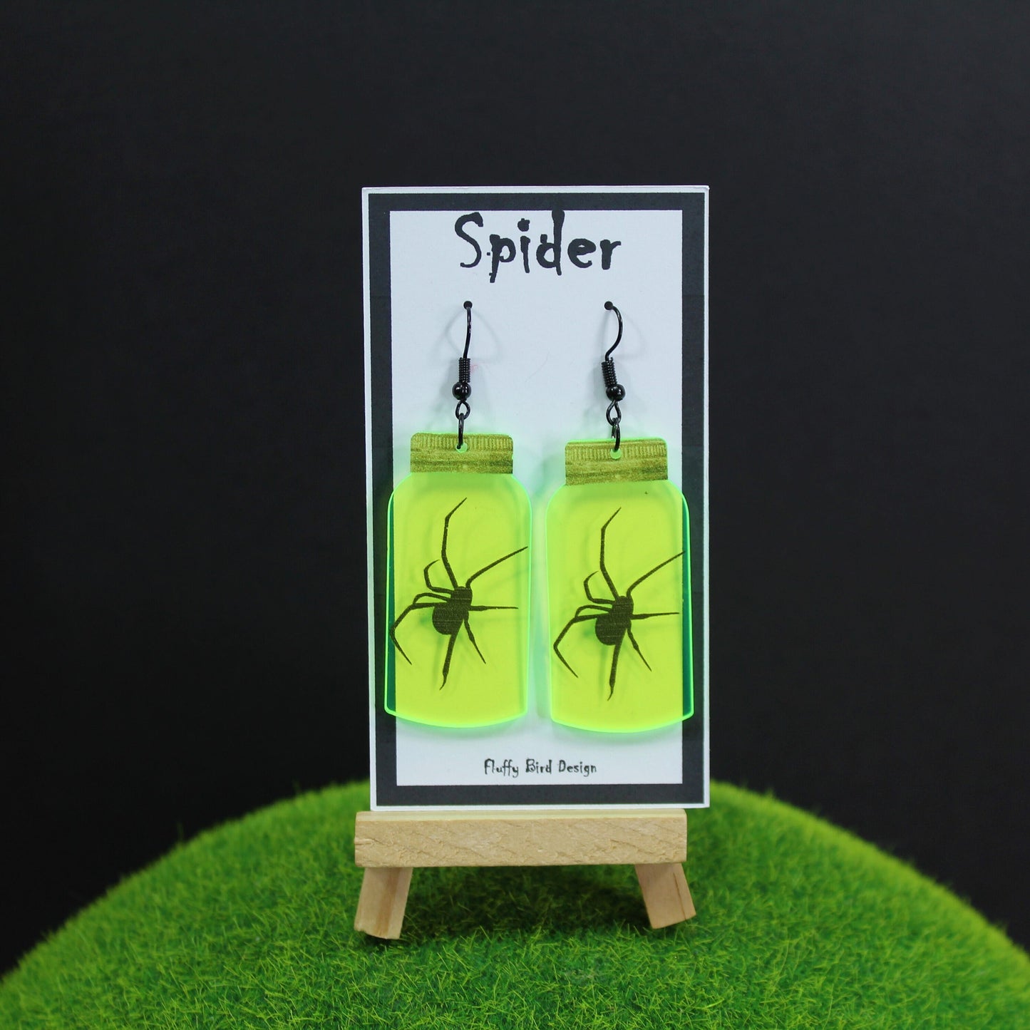 Spider Earrings, Spider Jar Earrings, Spooky Earrings, Cosplay Earrings, Party Earrings, Emo Earrings, Punk Earrings, Halloween Earrings