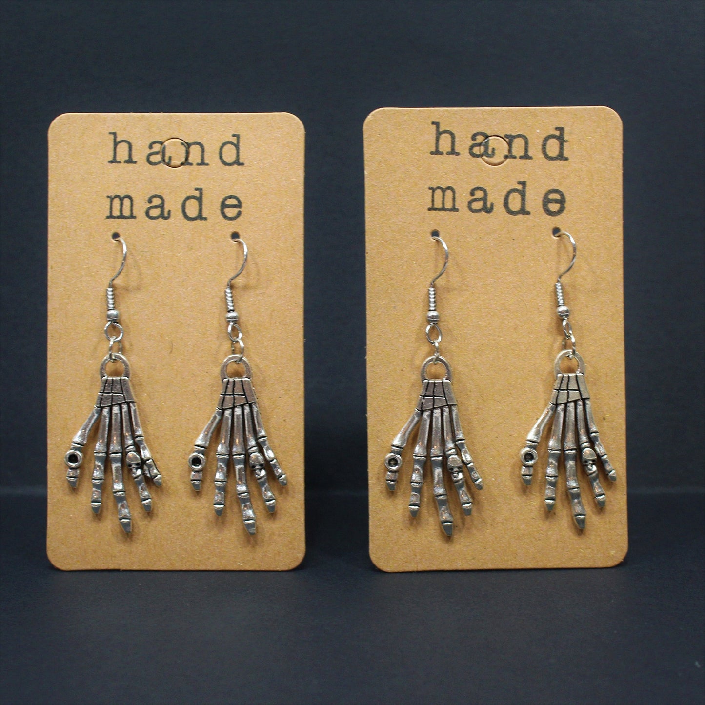 Skeleton Hand Earrings, Skeleton Hand Earrings, Sliver Earrings, Spooky Earrings, Goth Accessories, Halloween Fashion