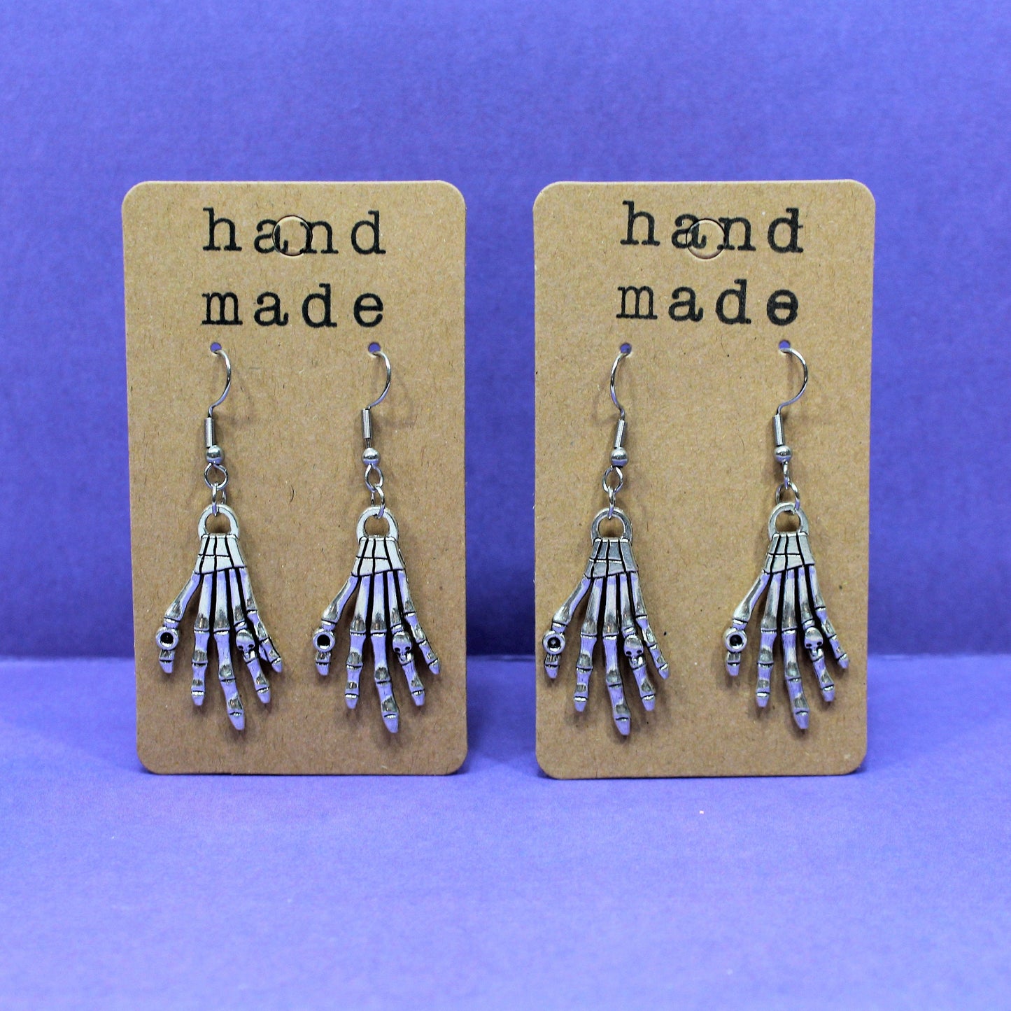 Skeleton Hand Earrings, Skeleton Hand Earrings, Sliver Earrings, Spooky Earrings, Goth Accessories, Halloween Fashion