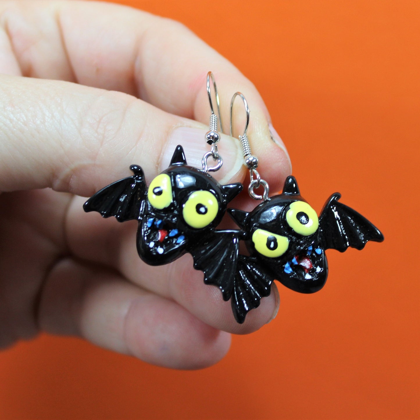 Frankenstein Earrings, Vampire Bat Earrings, Skeleton Earrings, Halloween Earrings, Halloween Costume, Monster Gift