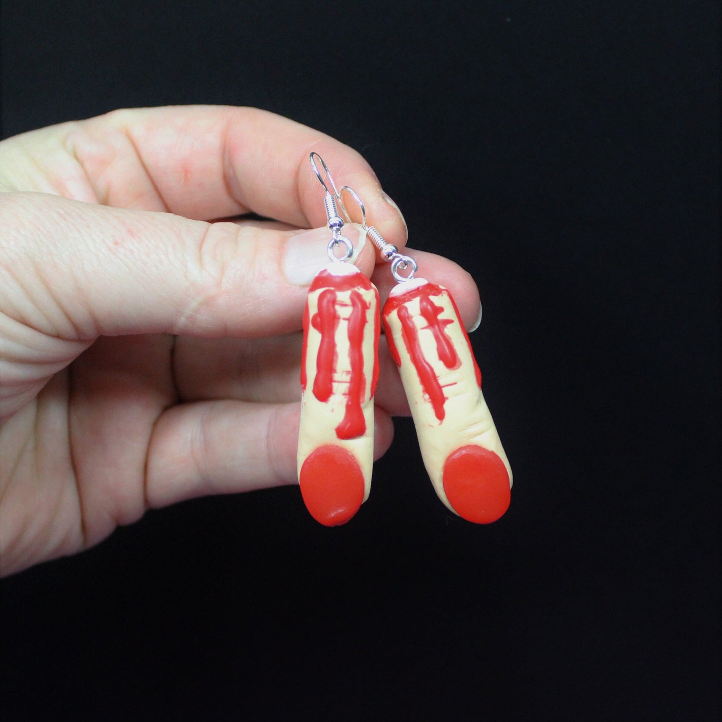 Finger Earrings, Severed Fingers, Halloween Jewellery, Nail Polish, Cosplay Earrings, Fancy Dress Costumes, Horror Accessories