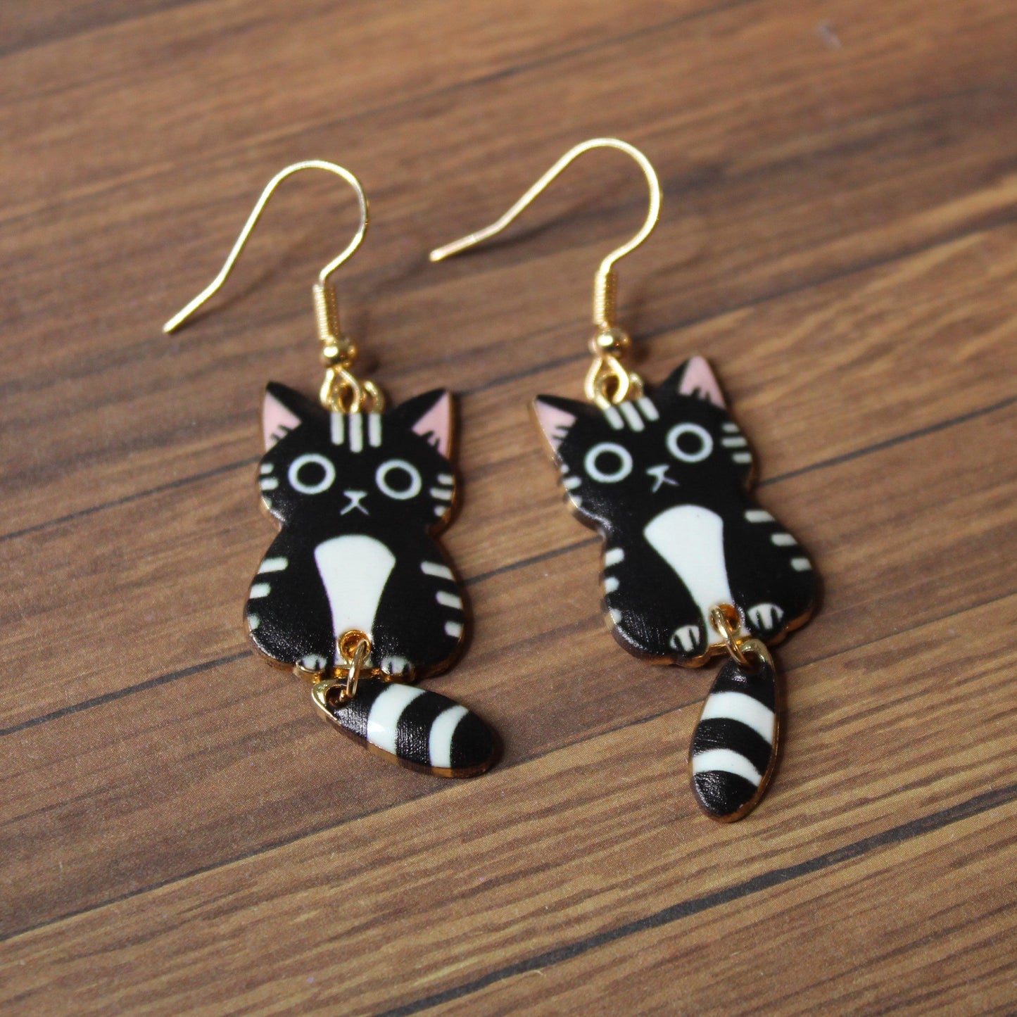 Cat Dangle Earrings - Unique Feline Jewellery for Cat Lovers, Kitty Earrings, Chic Cat Earrings, Witchy Cat Accessories, Dangle Earrings