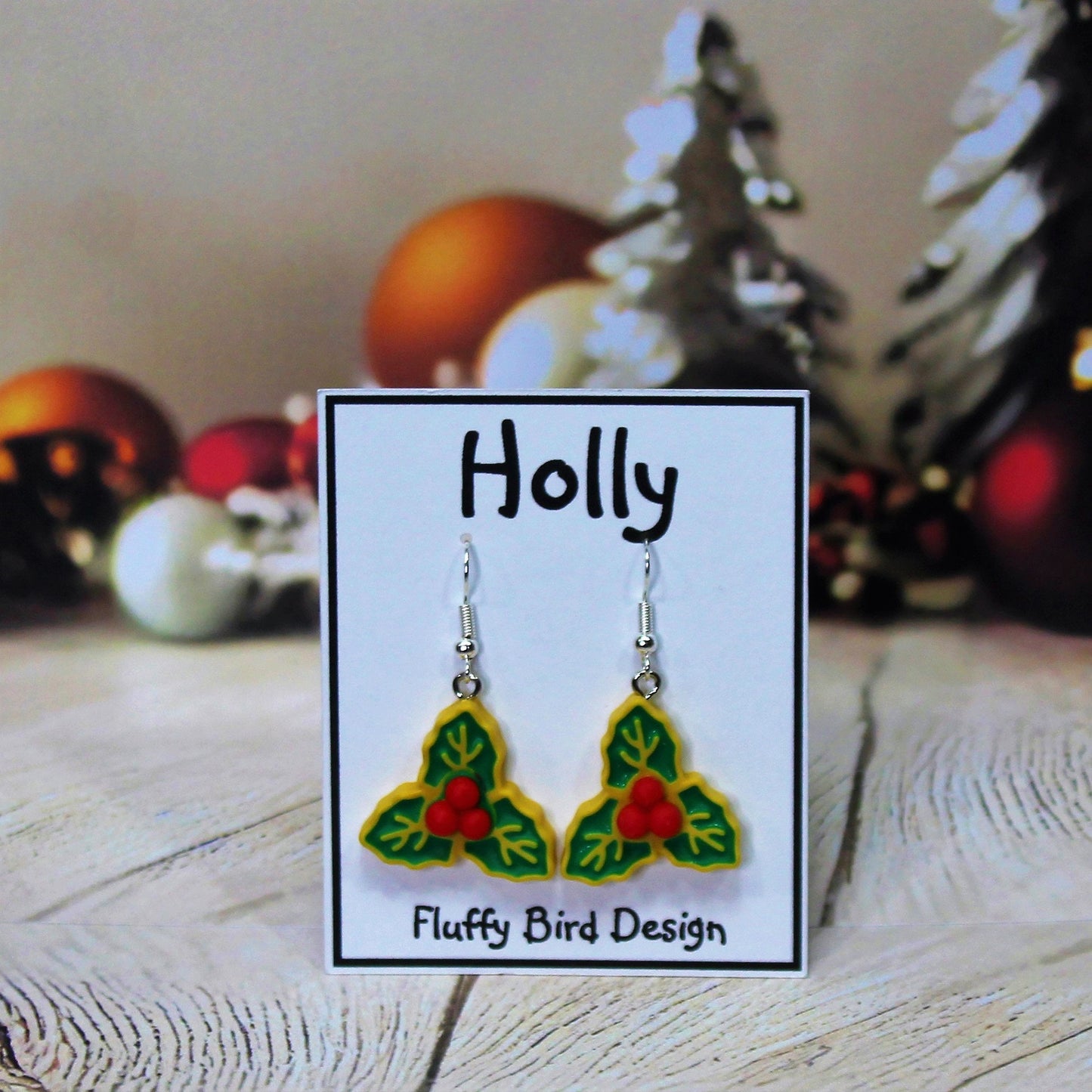 Christmas Earrings, Holly Earrings, Gingerbread Man Earrings, Christmas Stockings, Festive Jewellery, Christmas Earring Set, Xmas