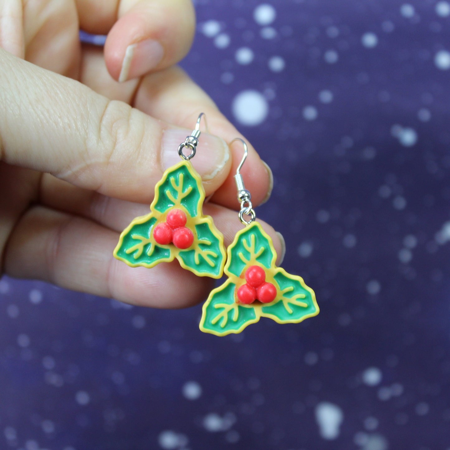 Christmas Earrings, Holly Earrings, Gingerbread Man Earrings, Christmas Stockings, Festive Jewellery, Christmas Earring Set, Xmas