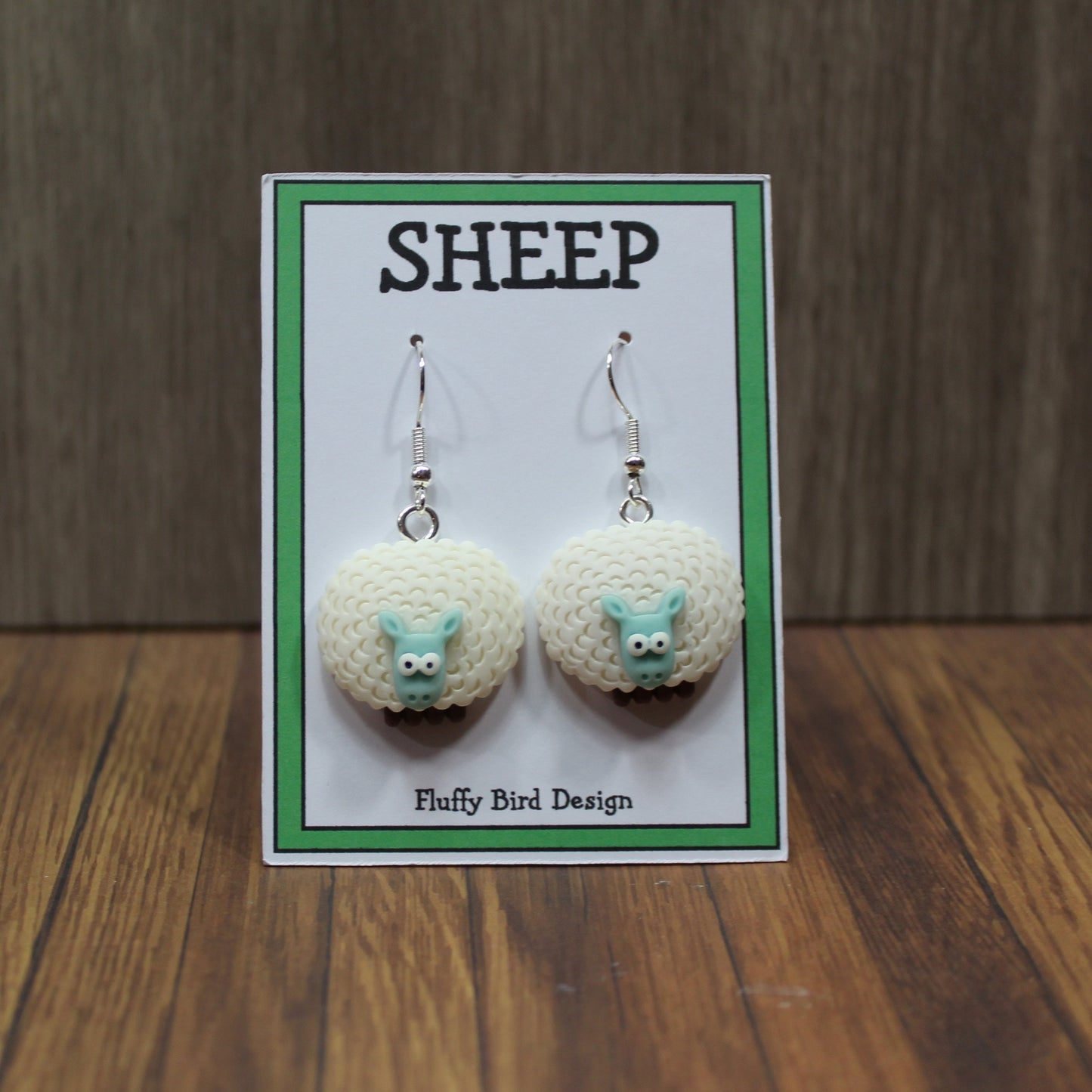 Sheep Dangle Earrings, Cute Animal Jewelry, Farm Animal Earrings, Sheep Lover Gift, Christmas Sheep, Farmyard Earrings