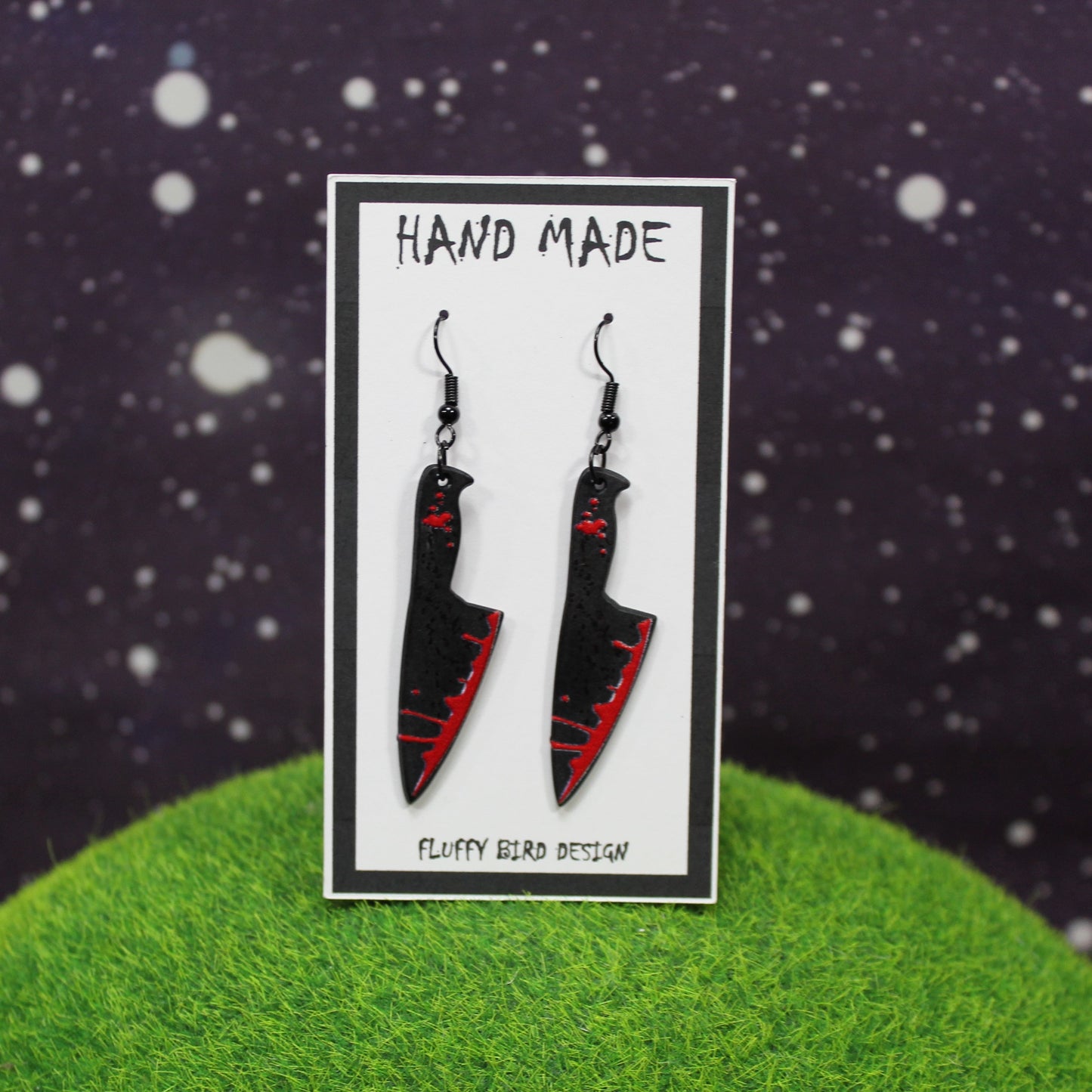 Bloody Cleaver Earrings, Bloody Knife Earrings, Friday 13th, Gothic Christmas, Jason Vorhees, Scream, Horror Jewellery, Party Earrings