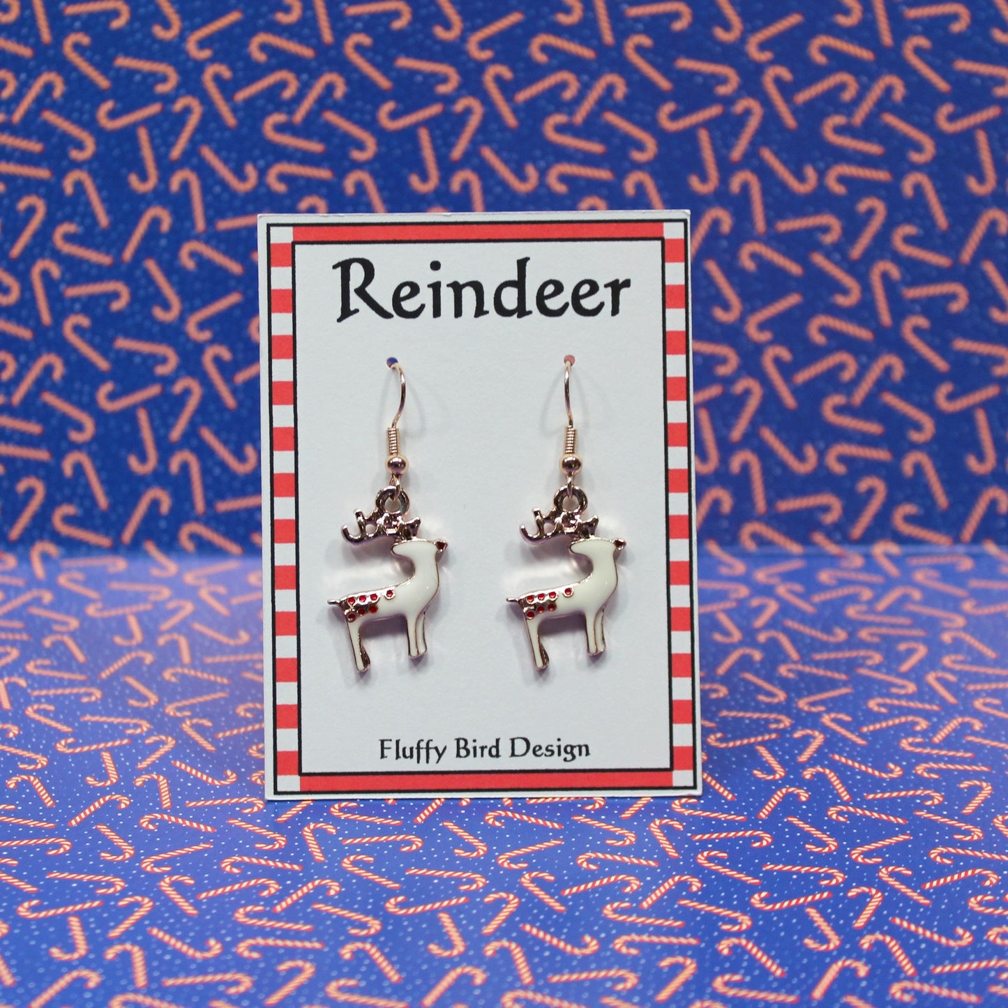 Reindeer Dangle Earrings, Stag Earrings, Festive Jewellery, Christmas Gift, Teacher Gift, Christmas Earrings, Elegant Xmas Earrings