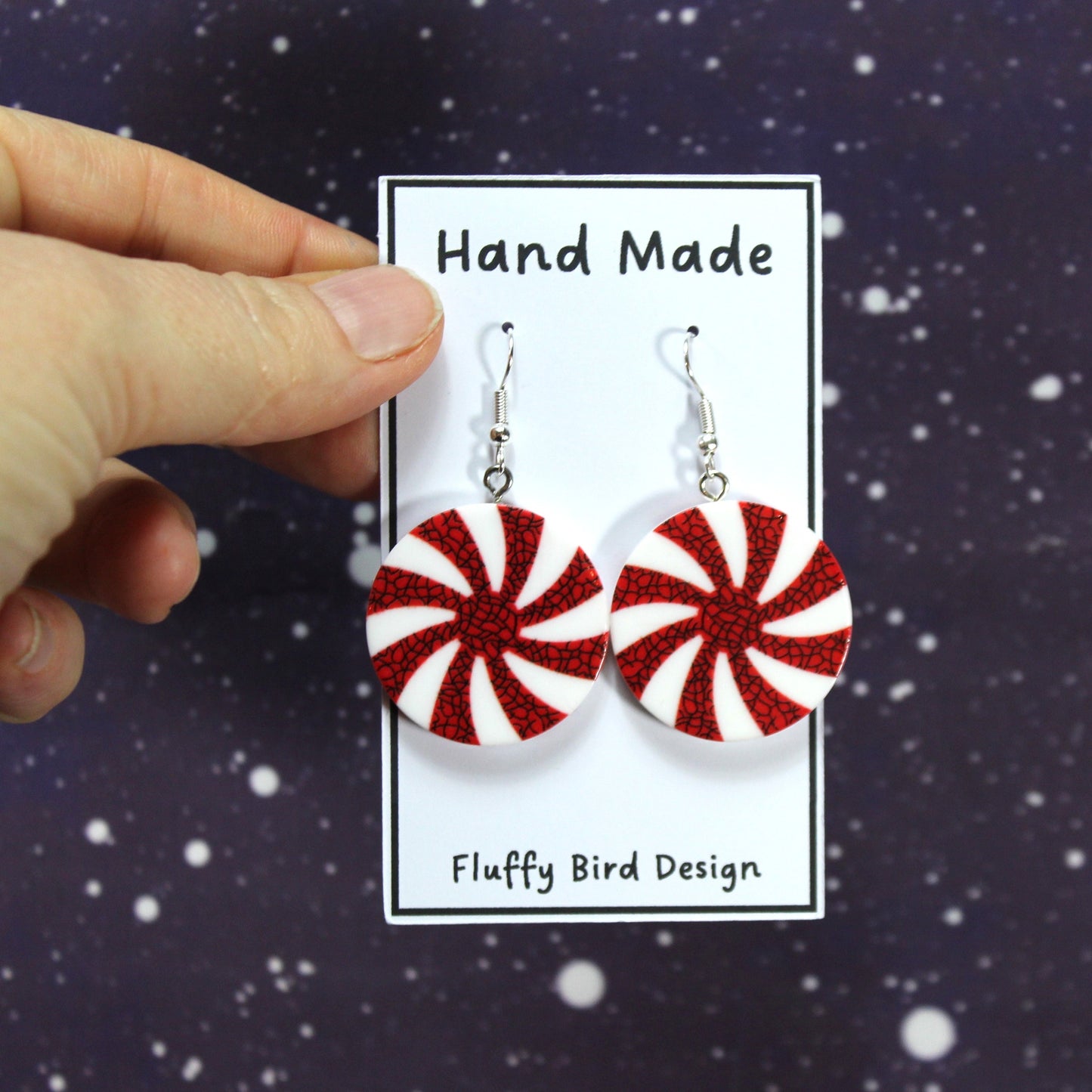 Candy Cane Earrings, Christmas Sweets, Red and White Candy Cane Earrings, Festive Accessories, Christmas Gift, Stocking Stuffer