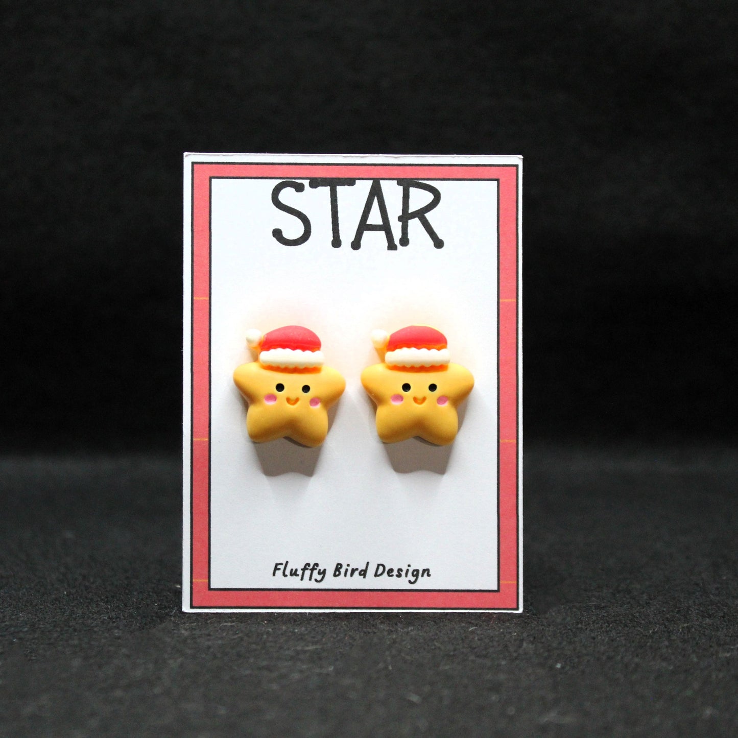 Star Earrings, Christmas Star Earrings, Festive Santa Hat Jewellery, Holiday Sparkle, Christmas Party, Xmas Gift For Her, Kawaii Stars